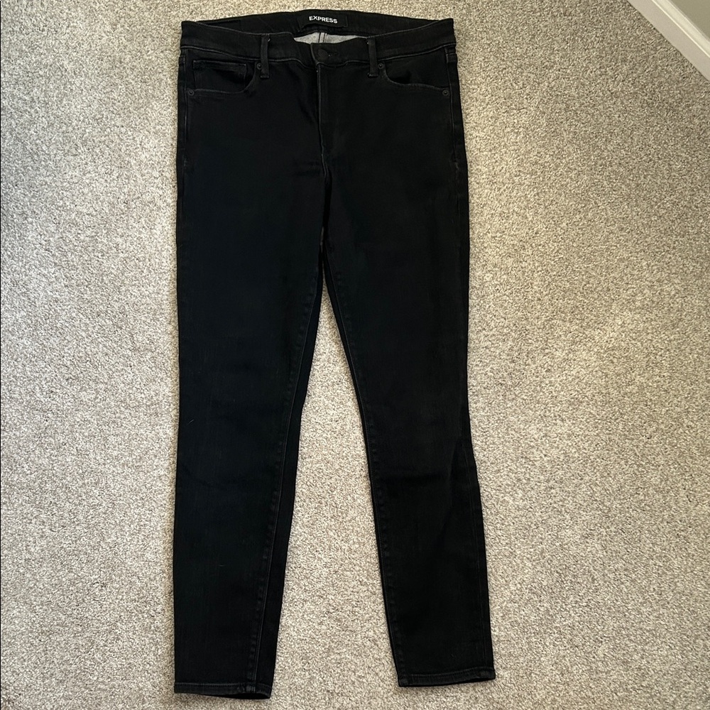 Express Women's Classic Black Skinny Jeans